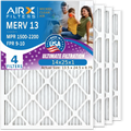 14x25x1 Air Filter  13 Comparable to  1500 - 2200 &  9 Electrostatic Pleated Air Conditioner Filter 4 Pack   Premium  Made 14x25x1 Furnace Filters by     .