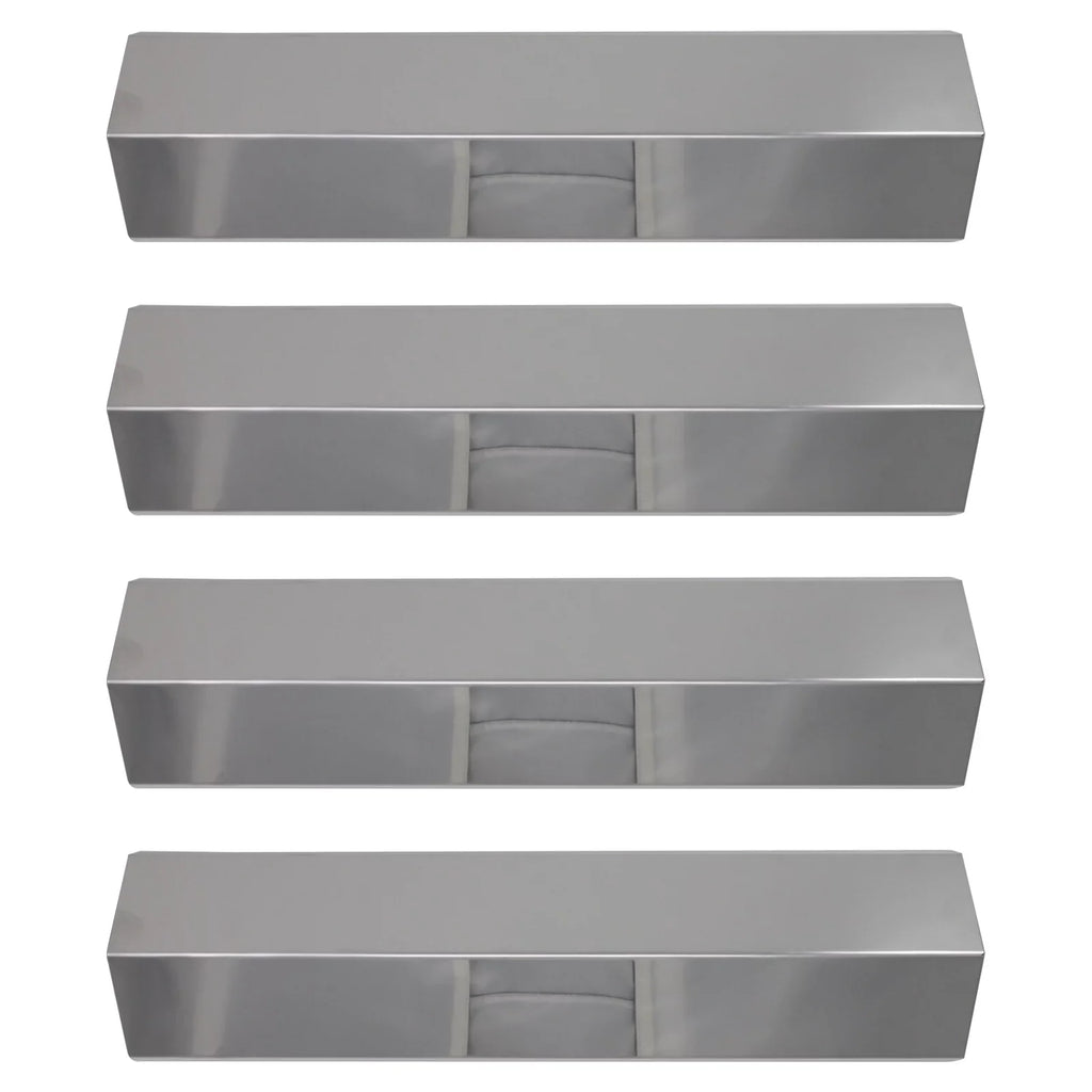4-Pack  Grill Heat Shield Plate Tent Replacement Parts for Charmglow 810-8410-F - Compatible Barbeque Stainless Steel Flame Tamer, Guard, Deflector, Flavorizer Bar, Vaporizer Bar, Burner Cover 15"