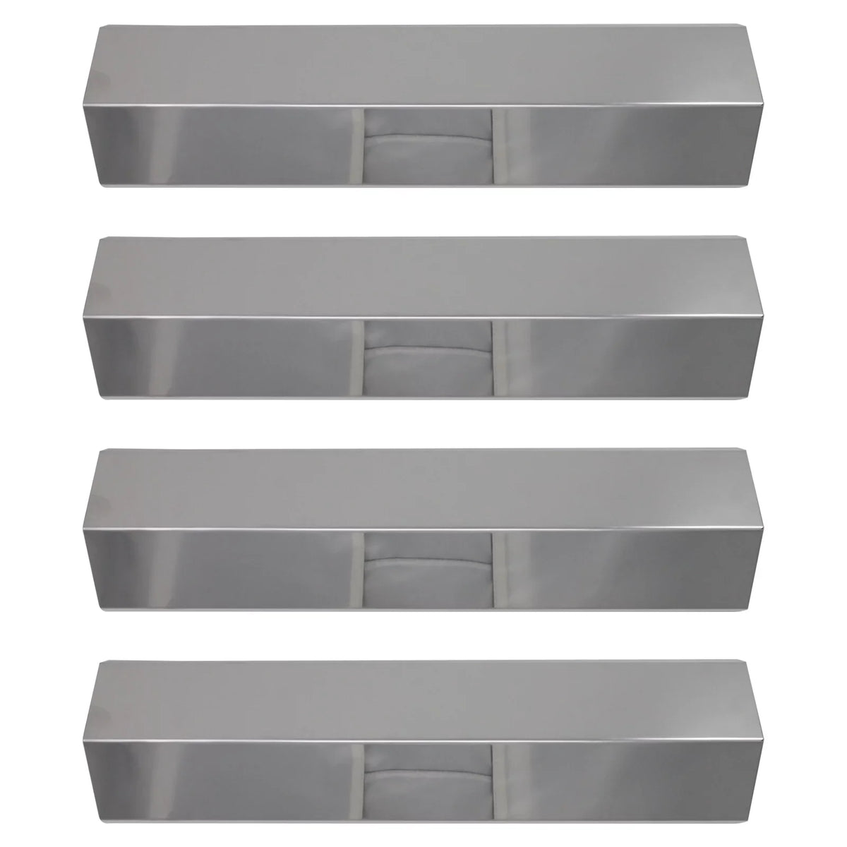 4-Pack  Grill Heat Shield Plate Tent Replacement Parts for Charmglow 810-8410-F - Compatible Barbeque Stainless Steel Flame Tamer, Guard, Deflector, Flavorizer Bar, Vaporizer Bar, Burner Cover 15"