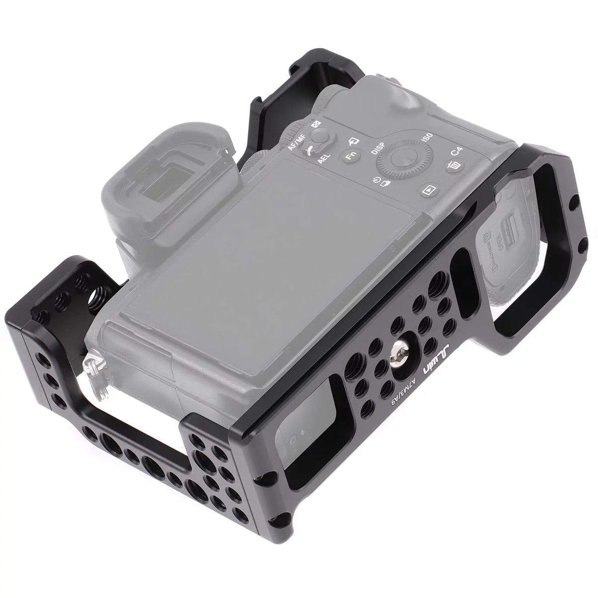 Htovila Camera Cage Aluminum Alloy Video Cage Replacement for Sony A7M3 A7R3 A9 Mirrorless Camera with Cold Shoe Mount 1/4 Inch & 3/8 Inch Screw Holes