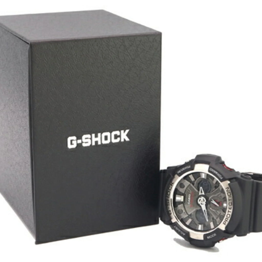 Pre-Owned Casio Men's Watch G-Shock -200 Black Dial Resin Stainless Steel Quartz Digital Analog Rubber  G-  (Like New)