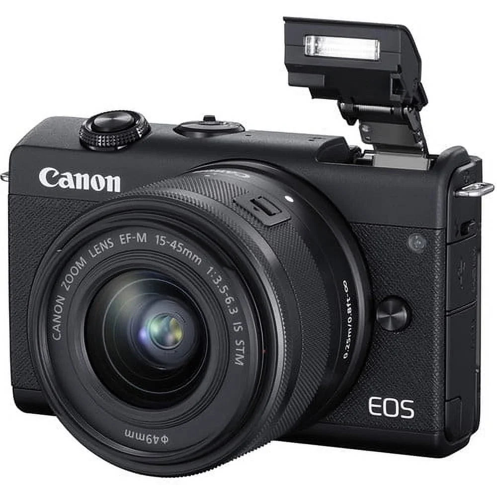 Canon  M200 Mirrorless Digital Camera with 15-45mm Lens (3699C009) + More