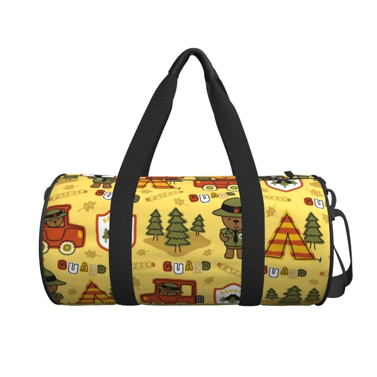 Coaee Forest Guard Large Capacity Travel Luggage Bag Cylinder Gym Bag Waterproof Sports Bag with Pocket and Compartment
