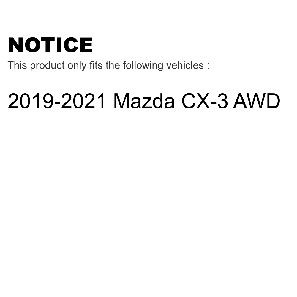 Transit Auto - Front Rear Coated Disc Brake Rotors And Semi-Metallic Pads Kit For 2019-2021 Mazda -3  -101816