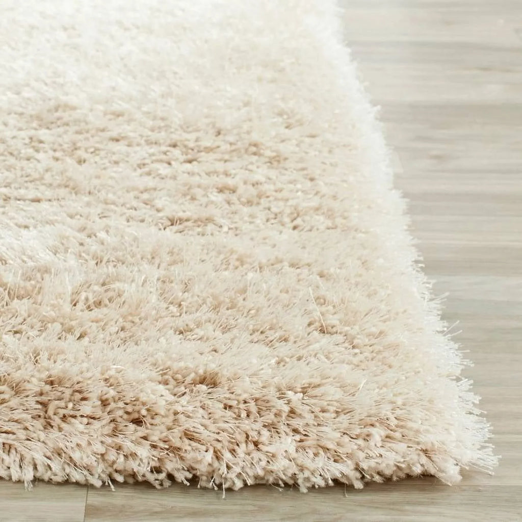 Charlotte Solid Plush Shag Area Rug, Ivory, 8' x 10'