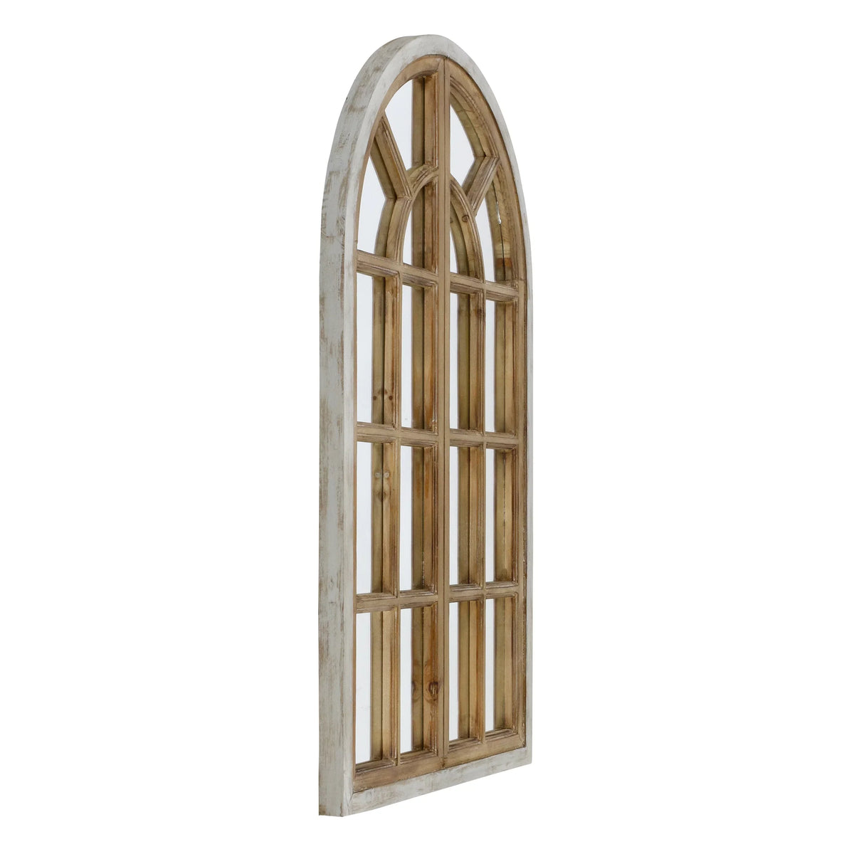 Aspire  Athena Farmhouse Arch Wall Mirror, Brown