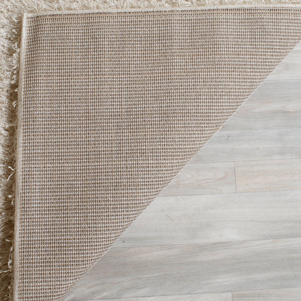 Charlotte Solid Plush Shag Area Rug, Ivory, 8' x 10'
