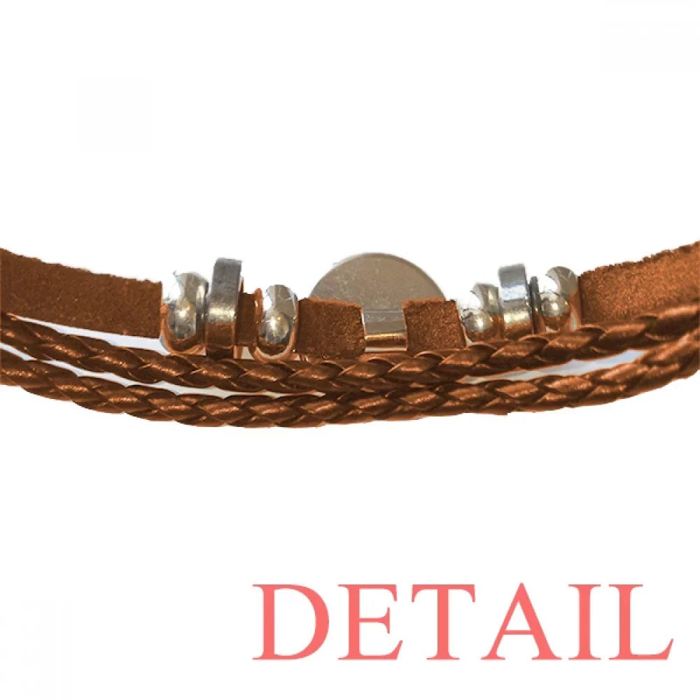 Amusement Park Facilities Colourful Pattern Bracelet Wristband Leather Jewelry Ornament