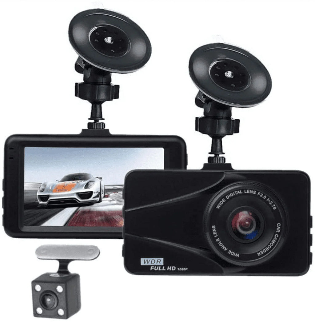 T670 Plus  Dash Cam For uber Dual Travel Recorder Full  3"  Screen 170° Wide Angle, , G-Sensor, Loop Recording Motion Detection Excellent Video Images