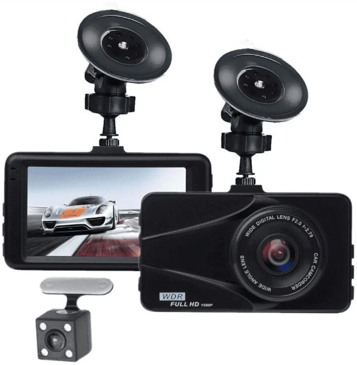 T670 Plus  Dash Cam For uber Dual Travel Recorder Full  3"  Screen 170° Wide Angle, , G-Sensor, Loop Recording Motion Detection Excellent Video Images