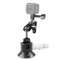 PU845B Suction Cup Mount for Action Camera Suction Camera Mount Bracket Dual 360° Rotatable Ballheads Replacement for GoPro Hero 11/10/9/8, Osmo Action 3/2