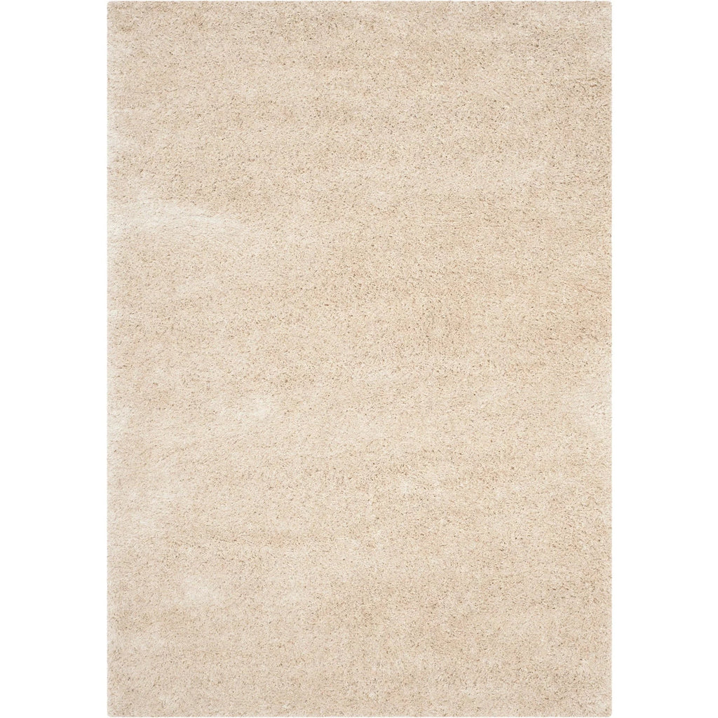 Charlotte Solid Plush Shag Area Rug, Ivory, 8' x 10'