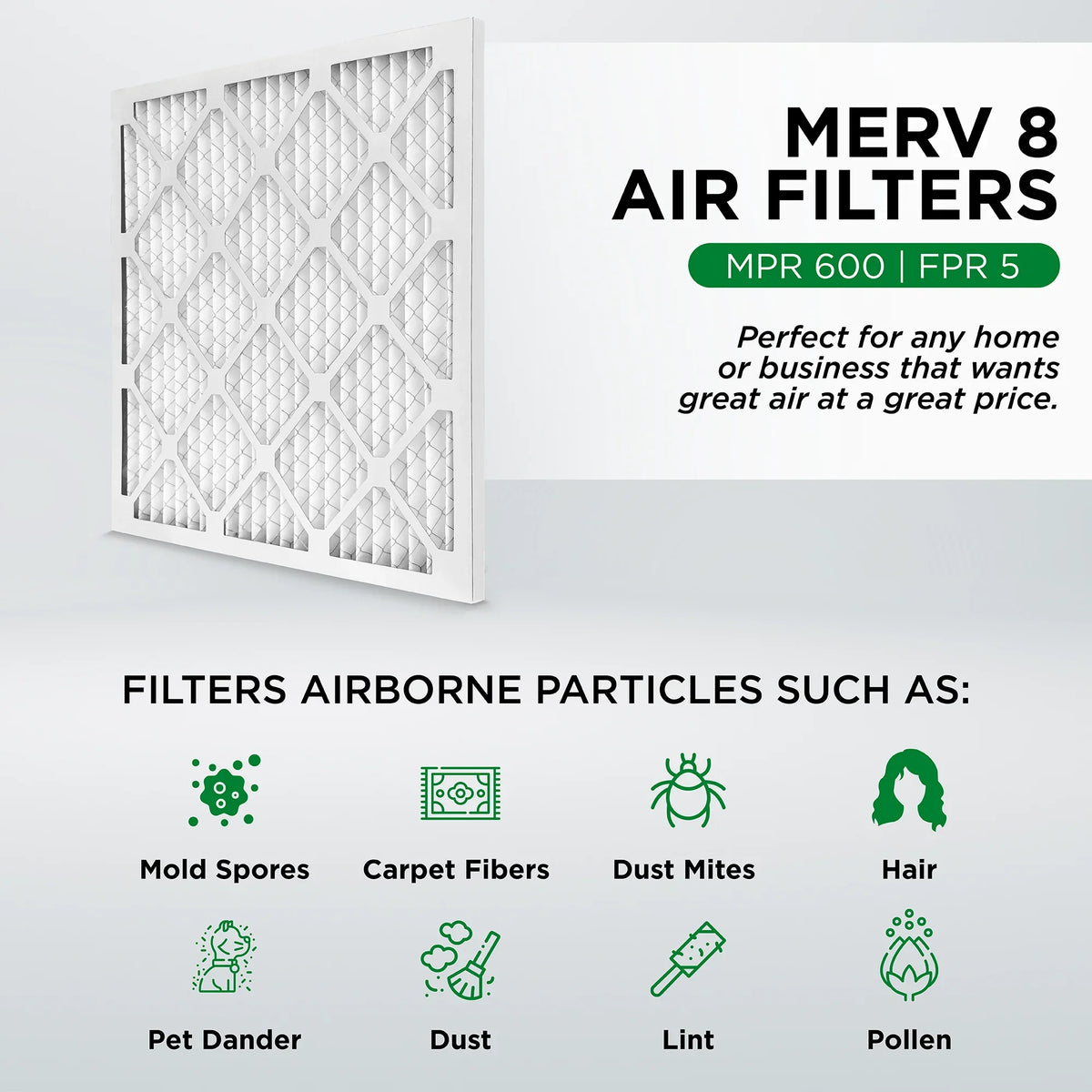 Pamlico Air 12x30x1  8 Pleated  Furnace Air Filters. Case of 12. Actual Size: 11-7/8 x 29-7/8 x 3/4