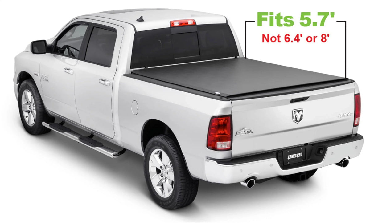 Tonno Pro Lo Roll, Soft Roll-up Truck Bed Tonneau Cover | -2020 | Fits 2009 - 2018, 2019 - 2020 Classic Dodge Ram 1500/2500/3500 5' 7" Bed (67.4")