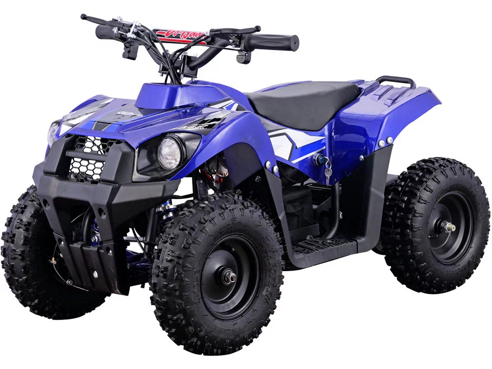 MotoTec Monster 36V 500W Kids Battery Powered  Four Wheeler Blue