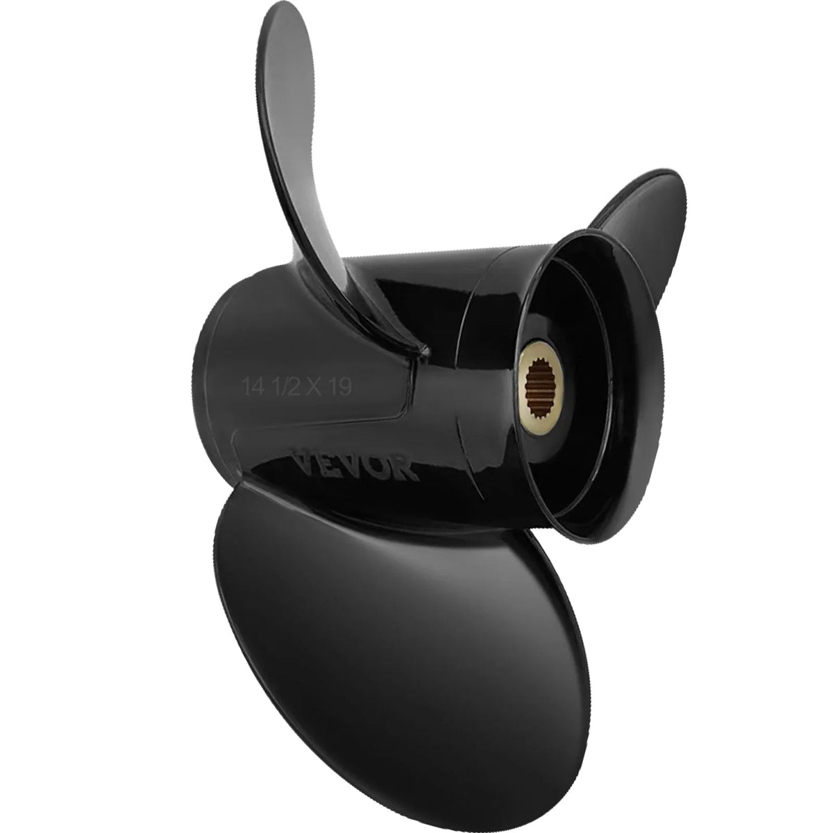Outboard Propeller, 3-Blade 14.5" x 19" Boat Propeller, Replace for  3817468, Compatible with  Sterndrives Outboard Volvo Penta Engine, Right-handed Aluminium Propeller & 19 Spline Teeth