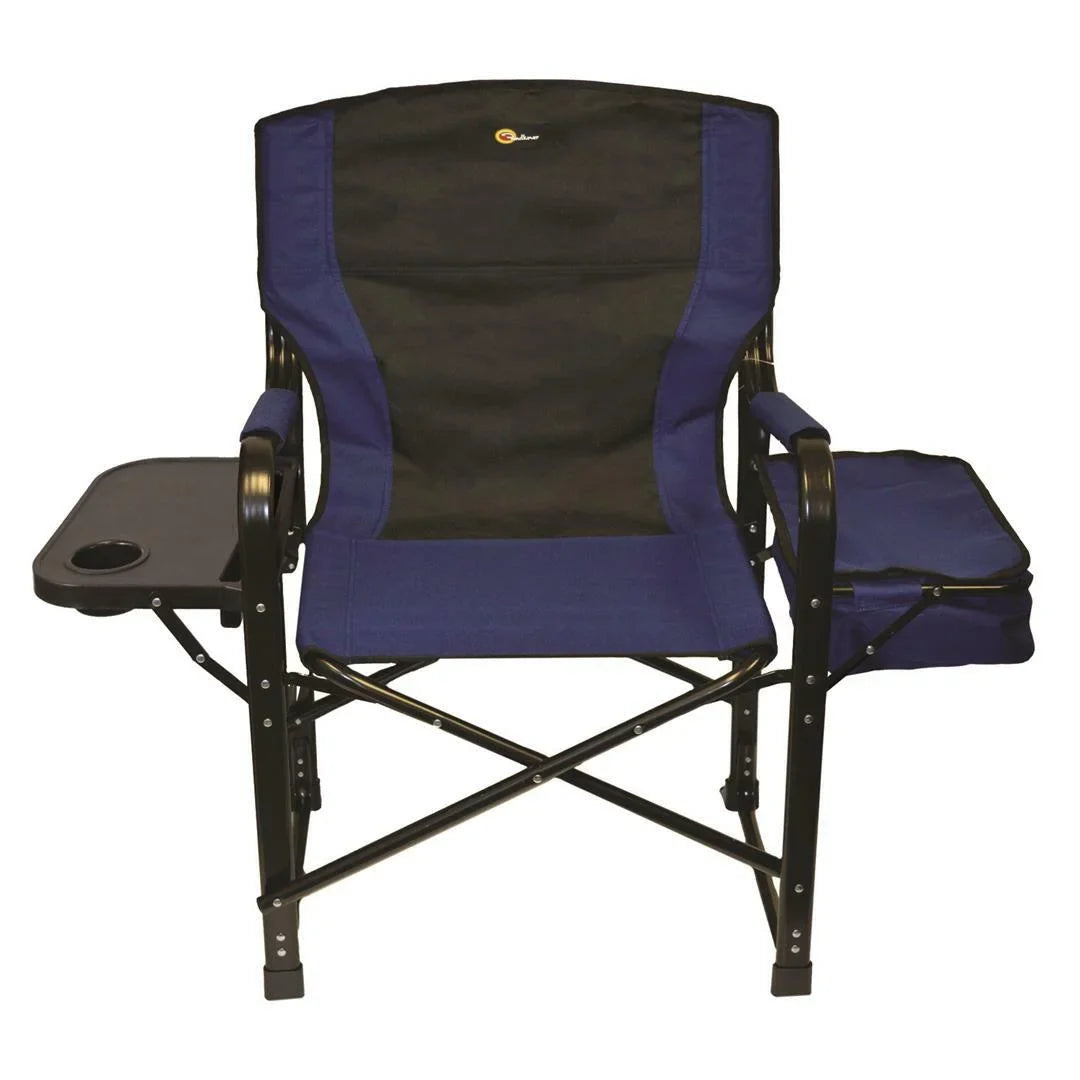 Faulkner -49581 El Captain Director Chair with Cooler Bag - Blue