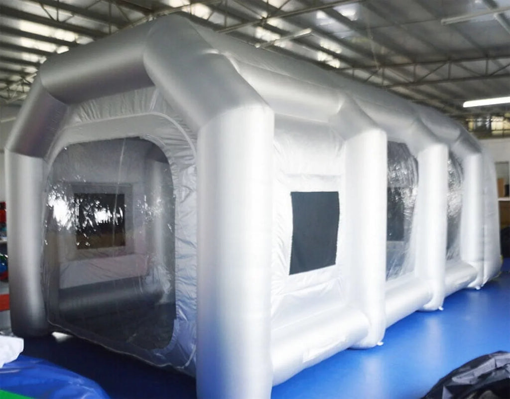 Inflatable Spray Booth 33*16*11ft Portable Car Painting Booth with 2 Blower Inflatable Spray Booth with Air Filtration System