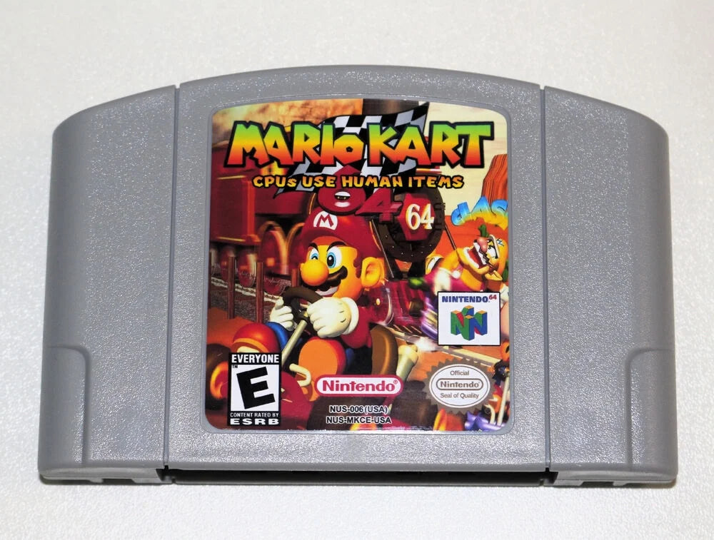 Mario Kart  usable human item including case game for N64 -U/C