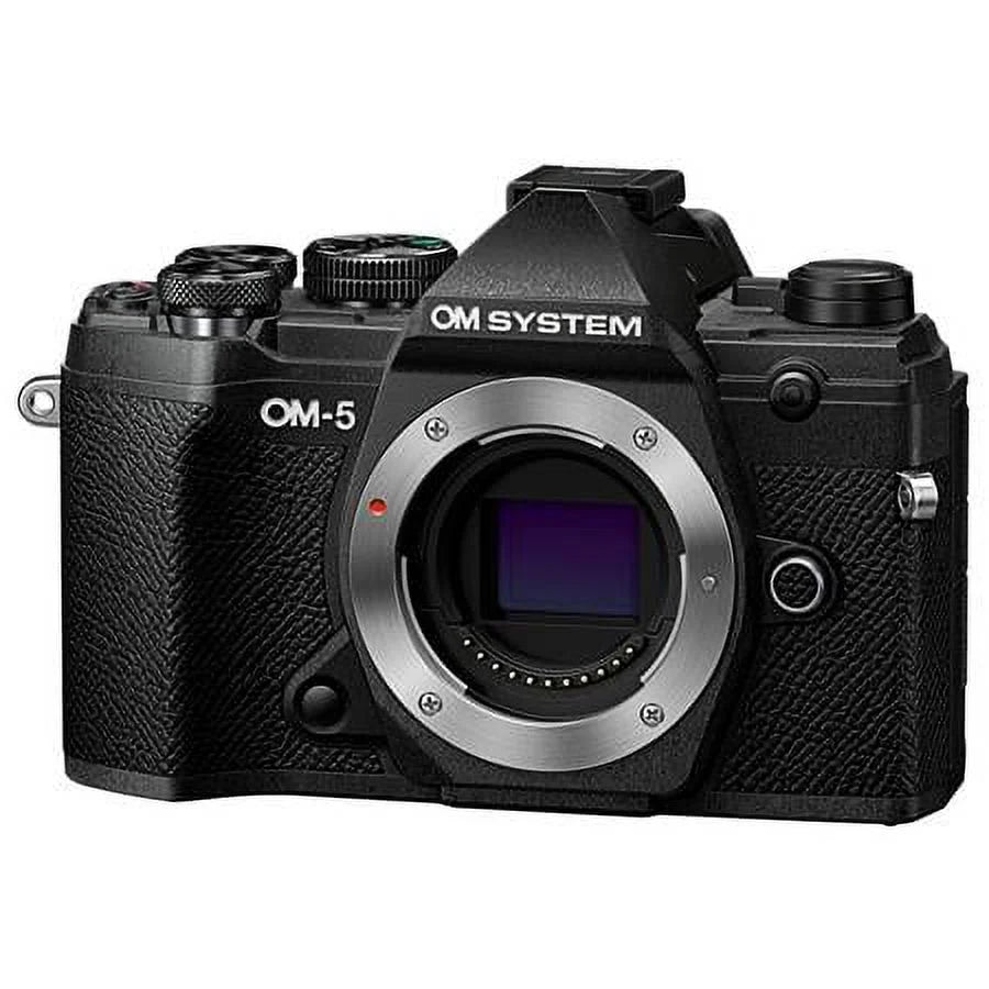 '-5 Mirrorless Digital Camera with M.Zuiko Digital  12mm f/2 Lens, Black