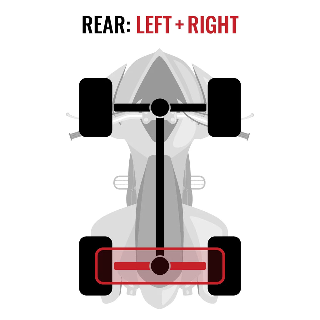 2 pc Sixity  Rear Left Right Axle compatible with Can-Am Commander 1000 2015 -    -P 4X4