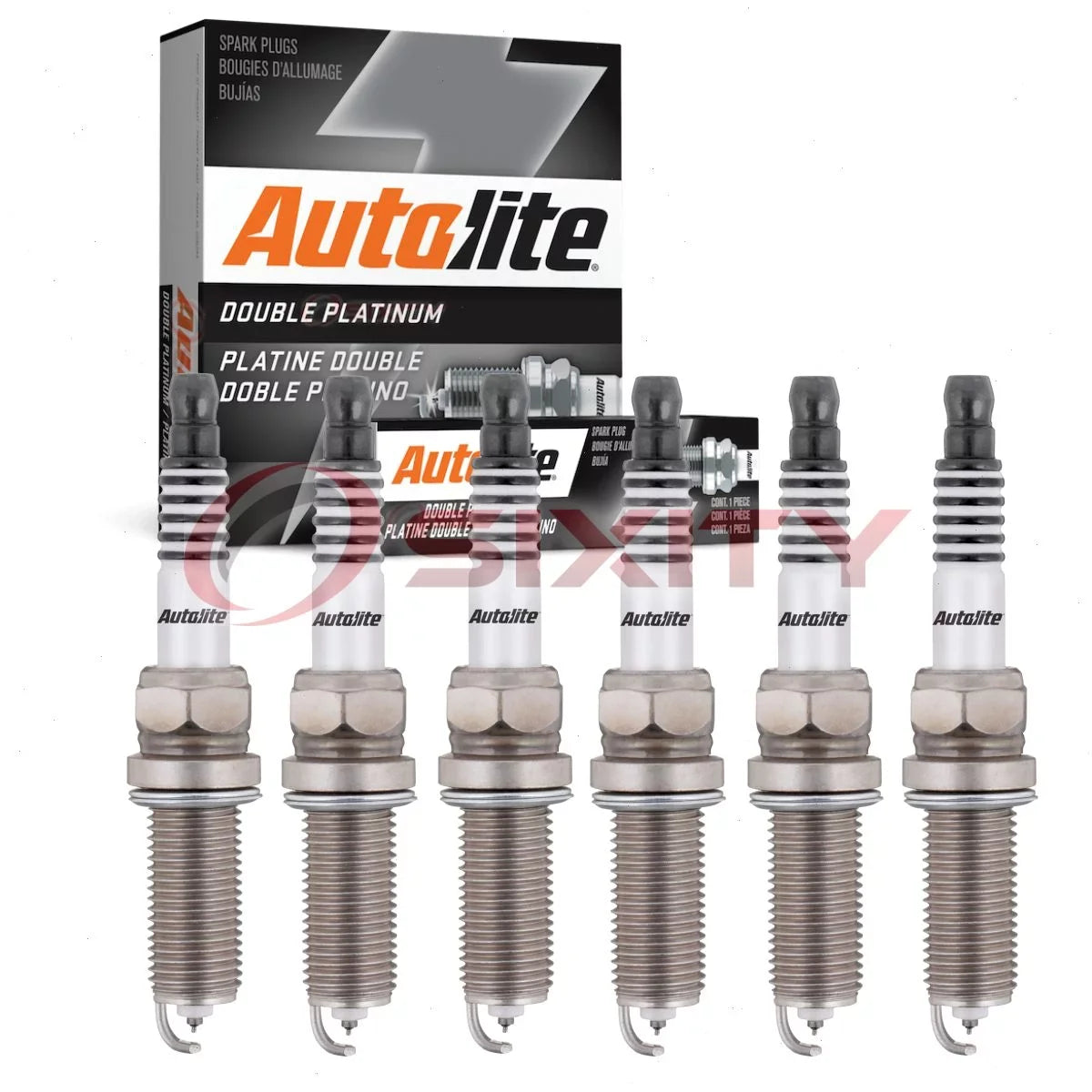 6 pc Autolite APP5684 Double Platinum Spark Plugs for Ignition Wire Secondary Fits select: 2019-2021  RAV4, 2018-2021