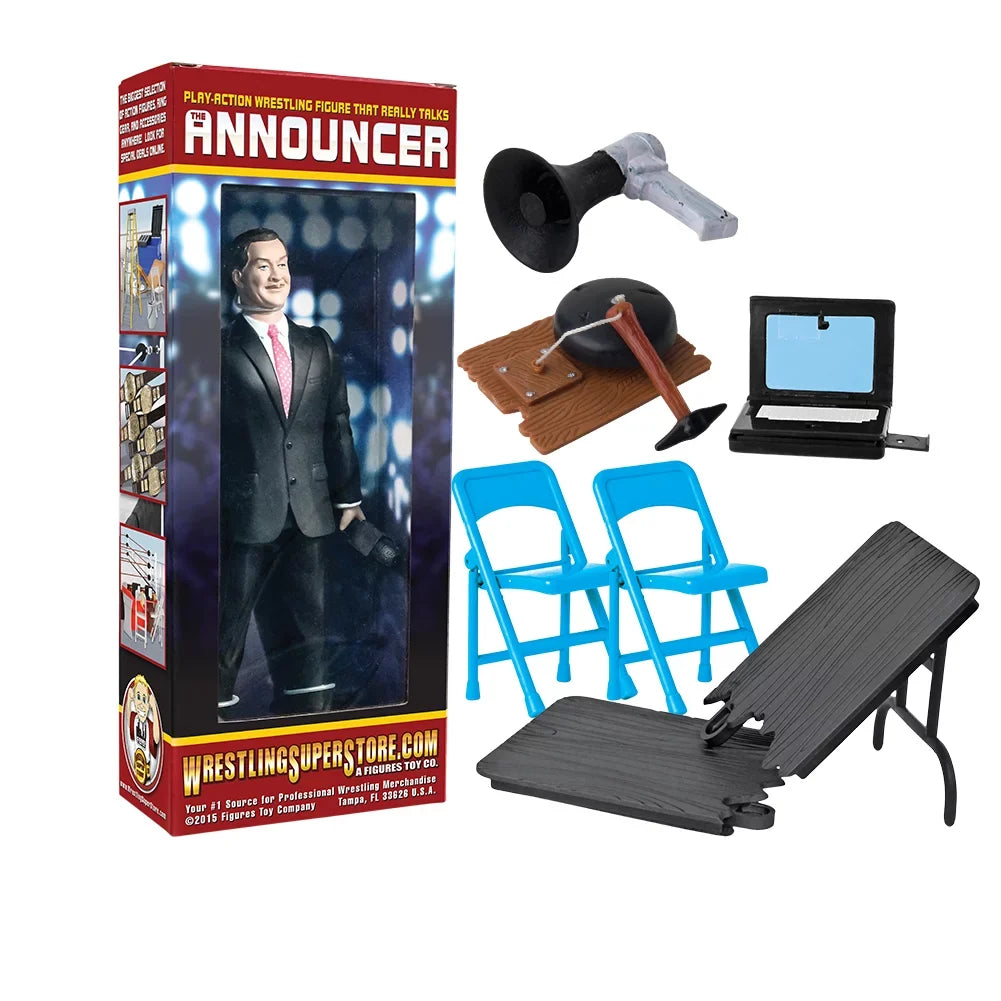 Wrestling Action Figure Gear Announcer Special Deal 5 For  Wrestling Figures