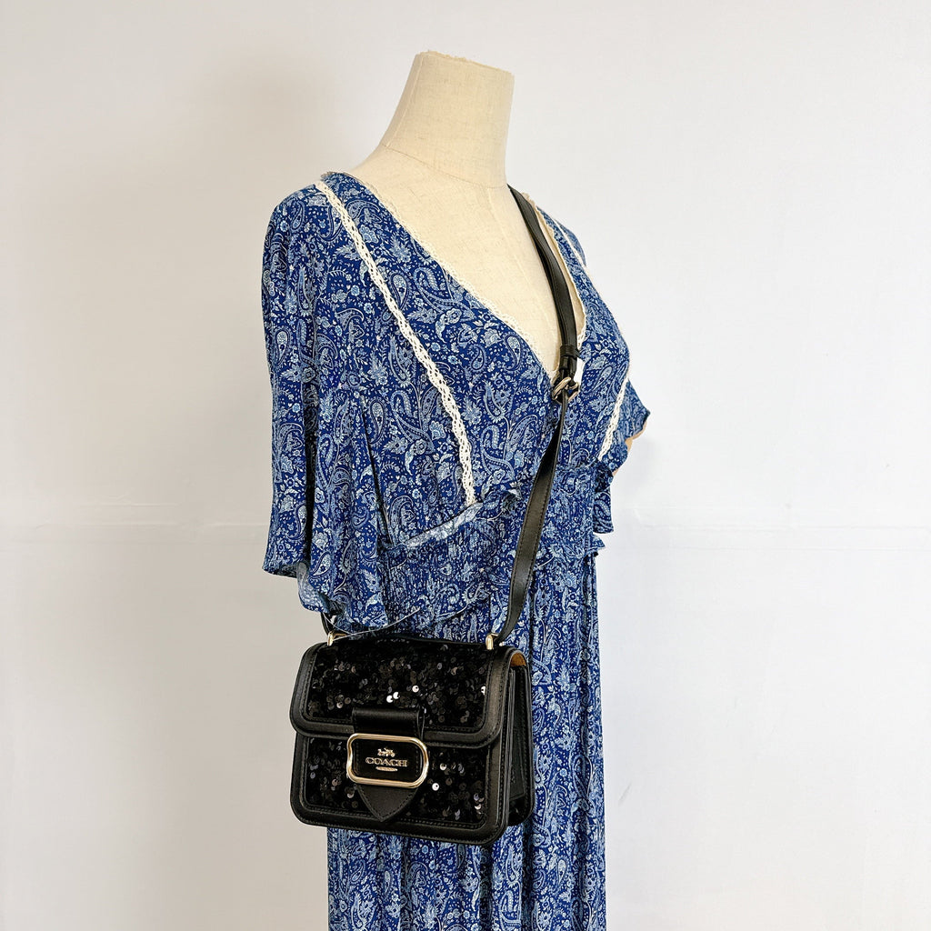 Coach CO922 Morgan Square Crossbody  Black