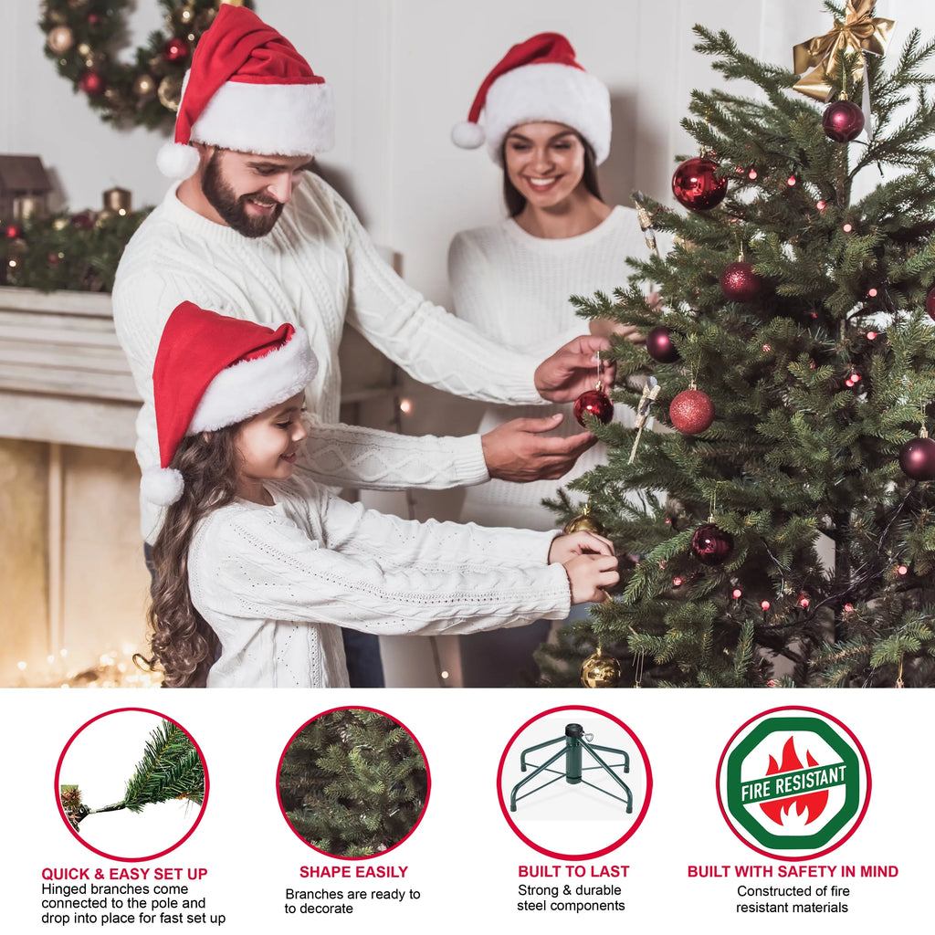 9 ft. Pre-lit Slim Fraser Fir Artificial Christmas Tree 800  listed Clear Lights