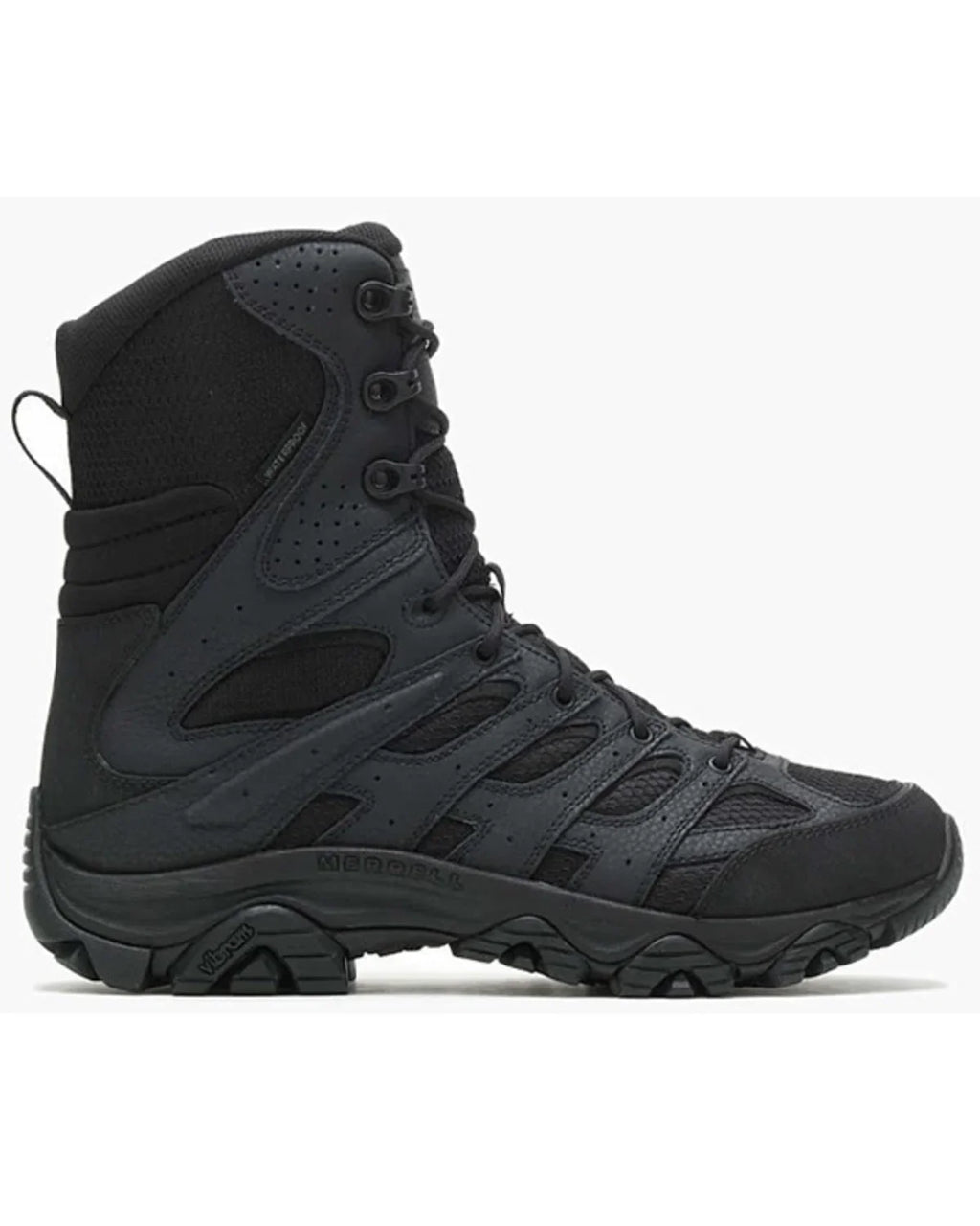 Merrell Men's Moab 3 8" Tactical Zip Waterproof Boot Round Toe Black 9 D(M)