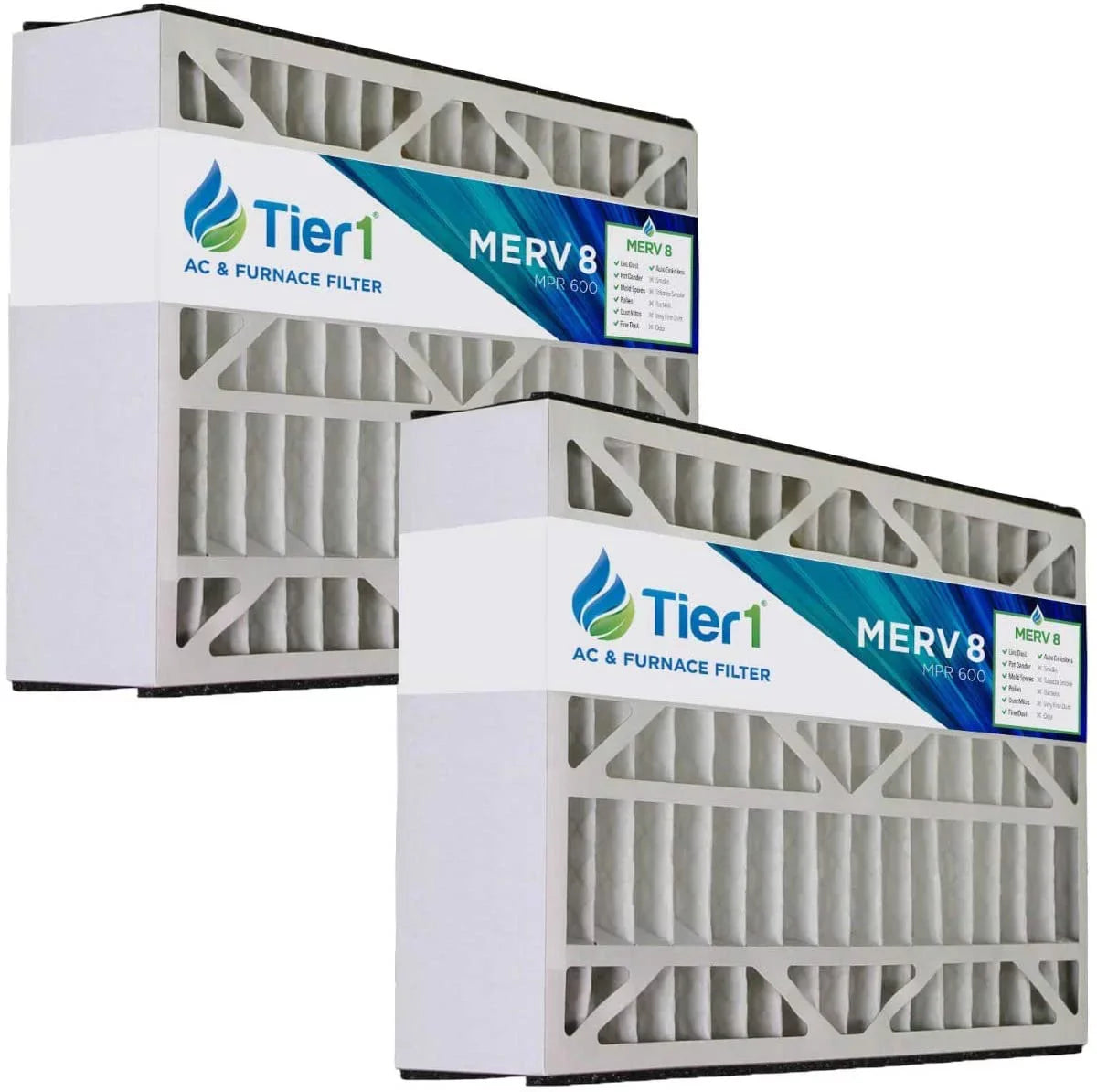 Tier1 16x25x5 Merv 8 Replacement for Honeywell FC100A1029  Furnace Filter 2 Pack