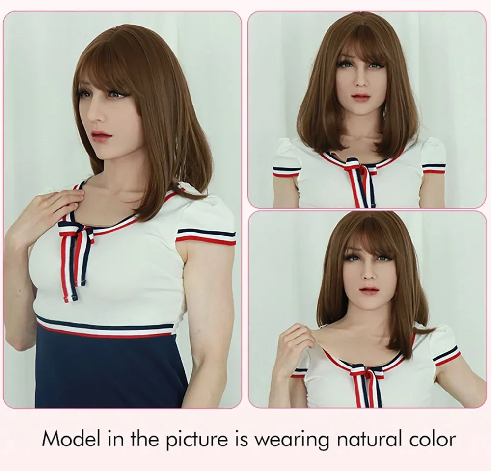 Realistic Human Skin Silicone Female Face Mask Crossdresser Cosplay
