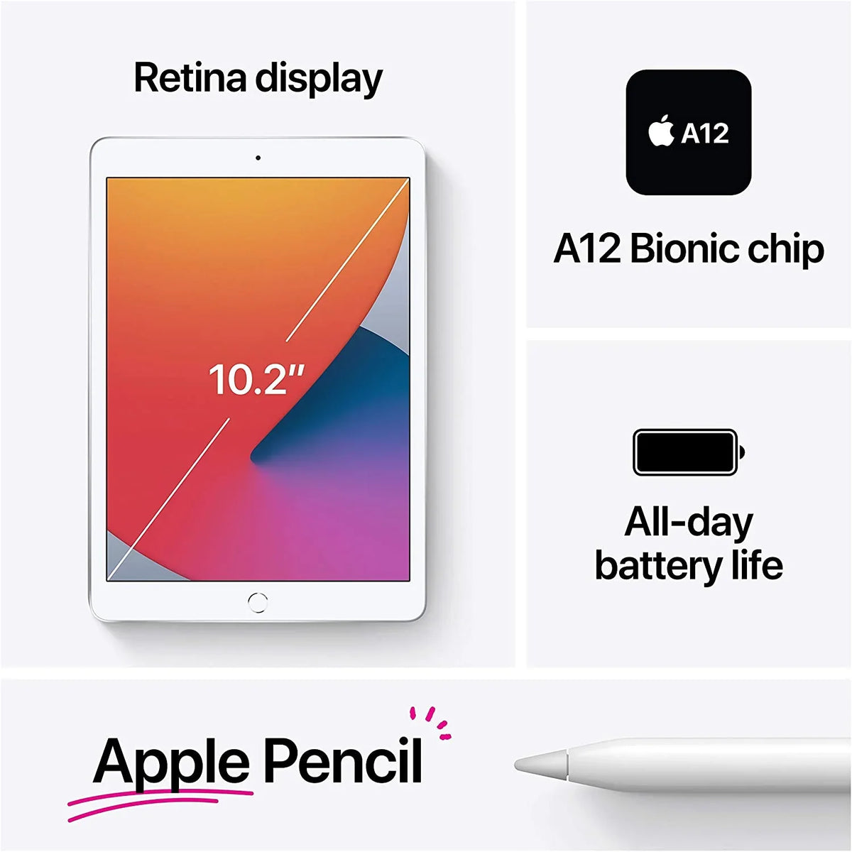 Apple iPad 10.2" Wifi 32GB (8th Gen; 2020) - Silver..A