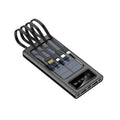Solar Power Bank 20000Mah Built In 4 Cables Portable Charger W Dual  Flash