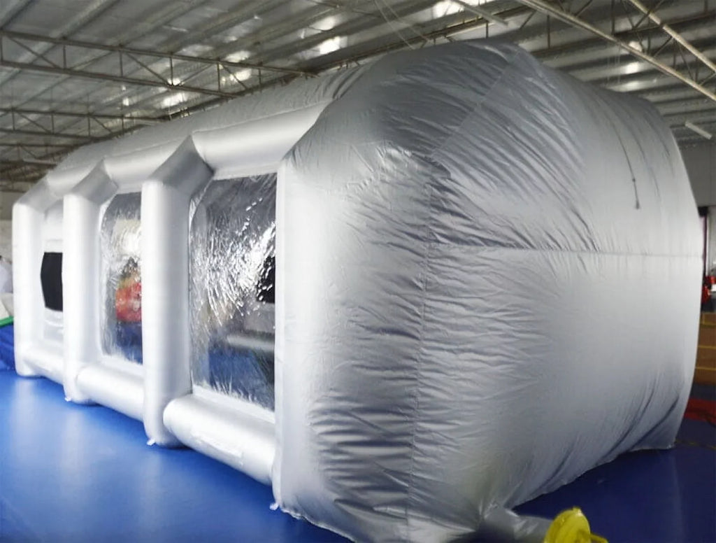 Inflatable Spray Booth 33*16*11ft Portable Car Painting Booth with 2 Blower Inflatable Spray Booth with Air Filtration System