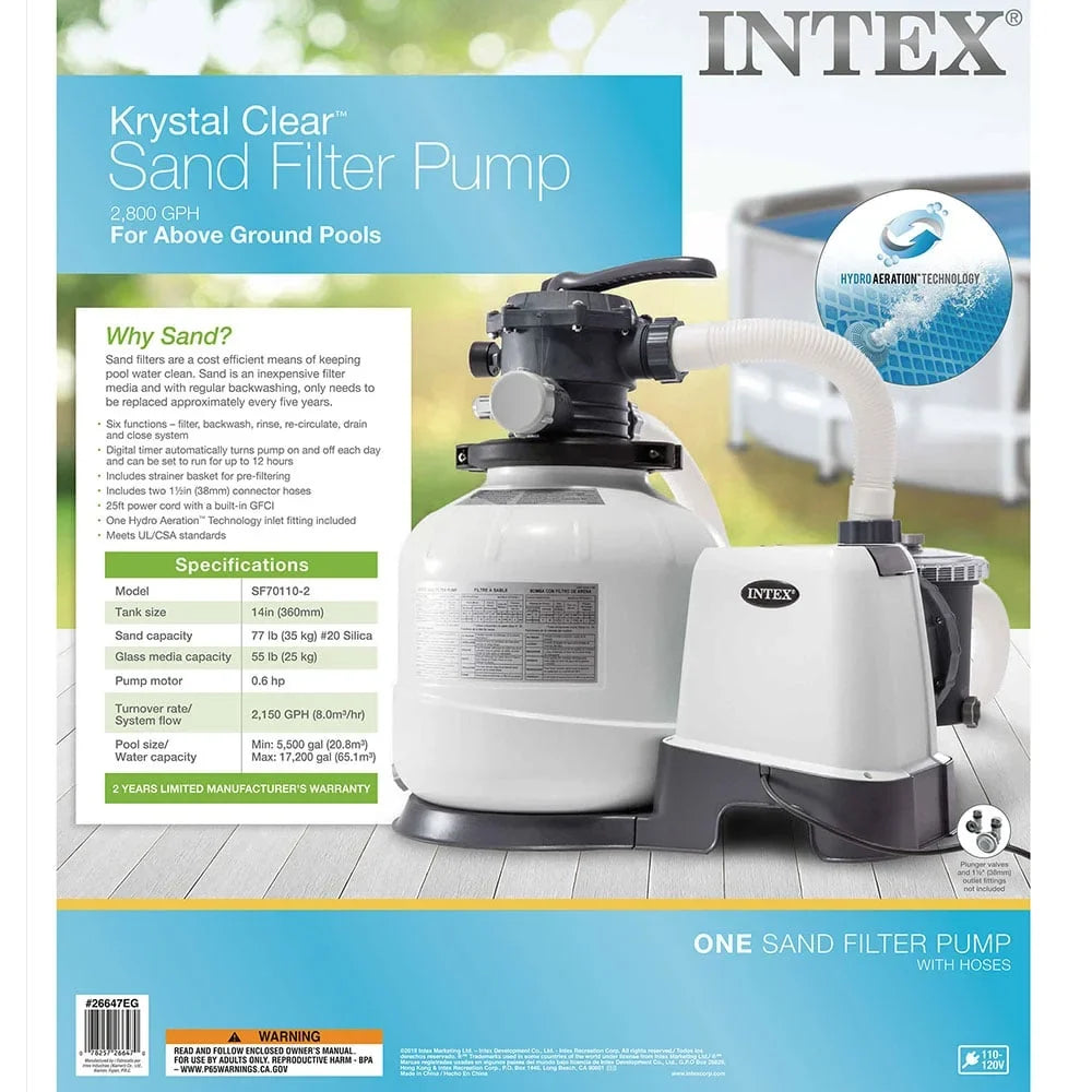 Intex 2800  Sand Filter Pump w/ Automatic Timer Replacement Valves & Skimmer