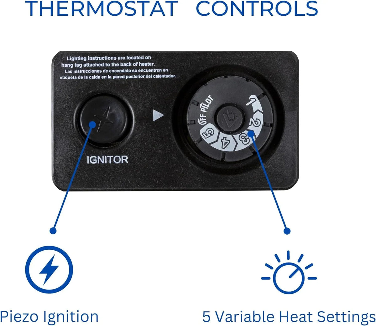 Hearth Sense Dual Fuel Vent less Blue Flame Heater with Base and Blower 30,000 , T-Stat Control Model# BF30T-