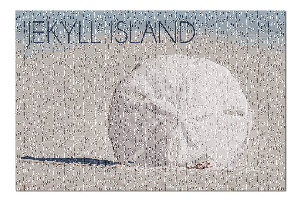 Jekyll Island, Georgia, Sand Dollar (19x27 inches, Premium 500 Piece Jigsaw Puzzle for Adults and Family, Made in )
