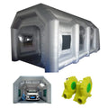 Inflatable Spray Booth 33*16*11ft Portable Car Painting Booth with 2 Blower Inflatable Spray Booth with Air Filtration System