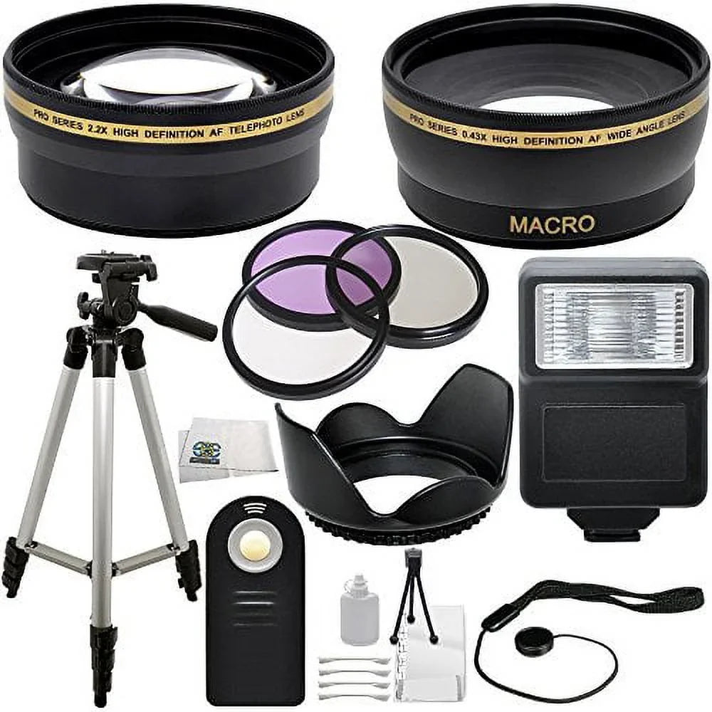 Ultimate Accessory Bundle Kit For Canon Rebel T1i, T2, T3i, T4i, T5i, T6i, T6s, SL1, 60D, 70D, 7D, 7D Mark  Digital  Cameras (Which Have the Following Canon Lenses - 18-55mm, 55-250mm, 75-300mm,
