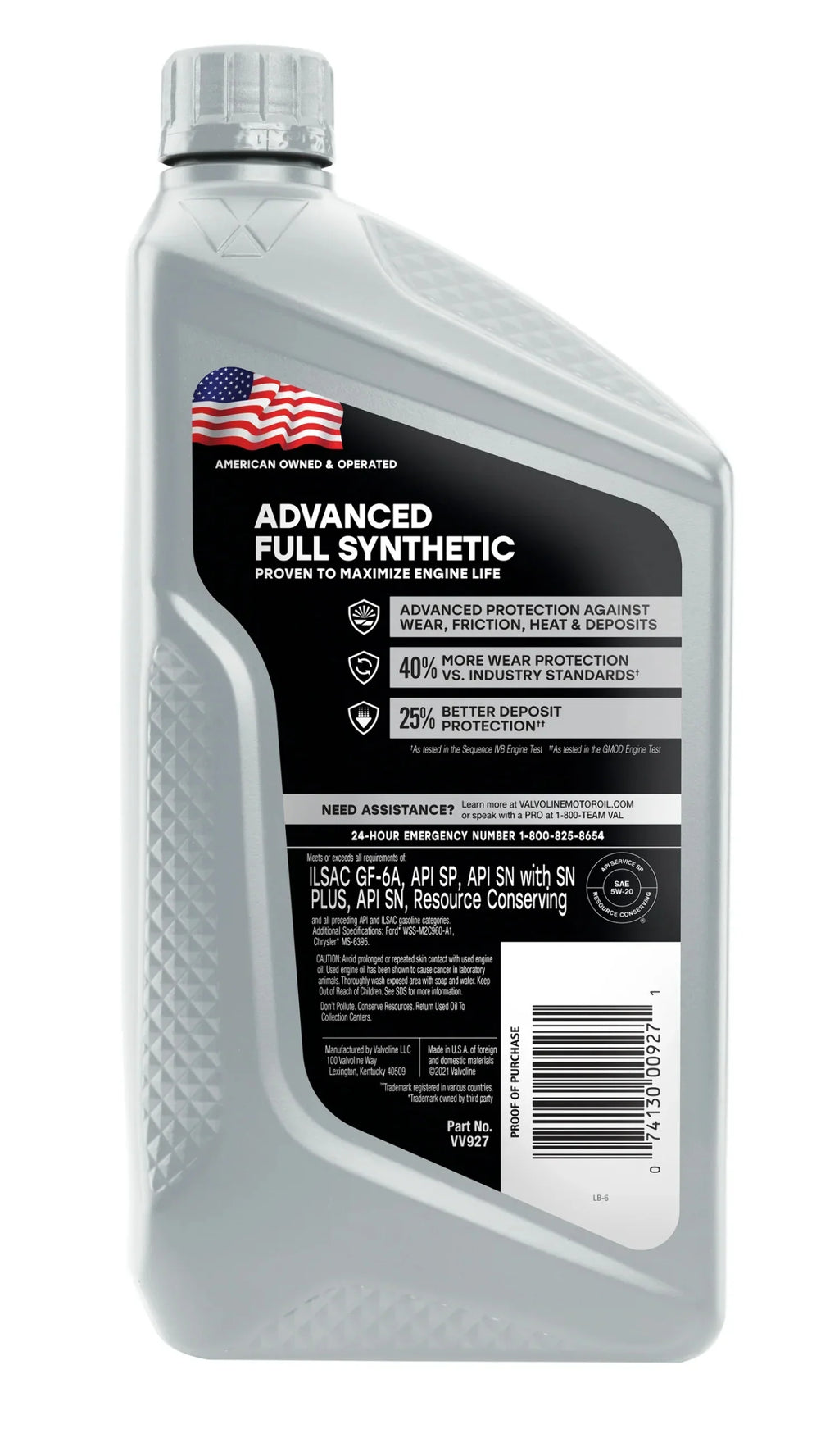 Valvoline Advanced Full Synthetic Motor Oil  5W-20