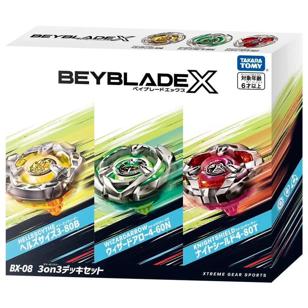 Takara Tomy Beyblade X -08 3 on 3 Deck Set