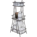 Paris Ville Des Lumieres Collection Eiffel Tower 3 Tier Spa Tower, 11"x 7"x 24.8" H
