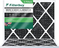 Filterbuy 20x24x1  8 Odor Eliminator Pleated   Furnace Air Filters with Activated Carbon (2-Pack)