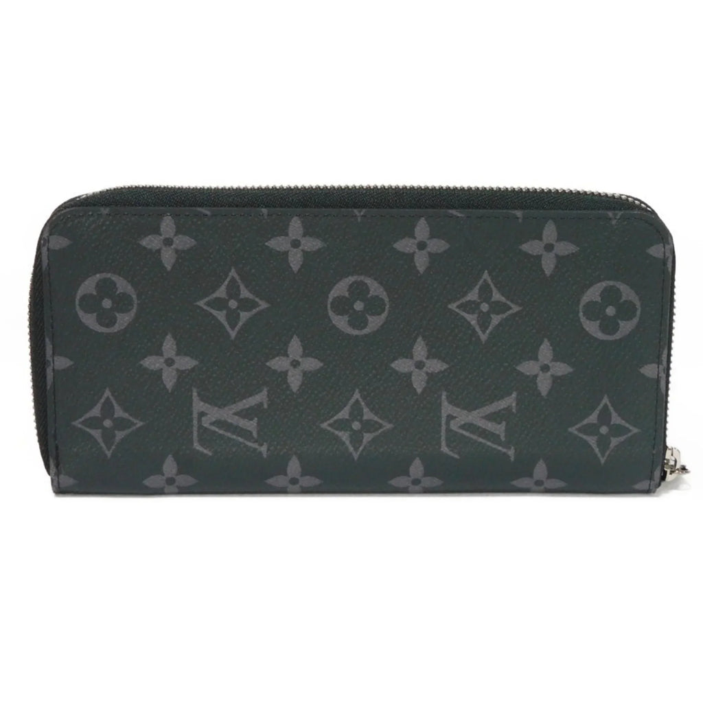 Pre-Owned   Long Wallet Zippy Vertical  Logo Round Zipper Monogram Eclipse Noir M62295 Men's Billfold (Good)