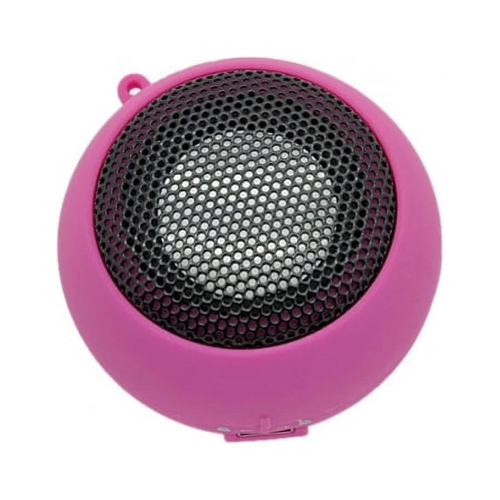 Wired Portable Loud Speaker Pink Multimedia Audio System Rechargeable Compatible With Alcatel Onyx -  V50 ThinQ 5G, G8 ThinQ - Motorola Moto G7 Power Play - Nokia 3.1 Plus