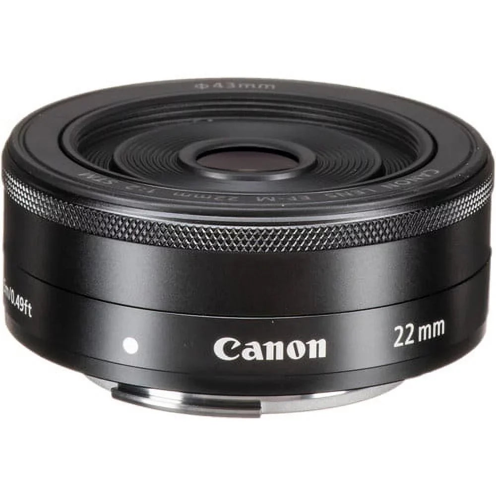 Canon -M 22mm f/2  Lens in Black  Compatible with Canon Mirrorless Cameras: Canon  M10, M100, M200, M3, M5, M50, M50 Mark , M6, M6 Mark  & More