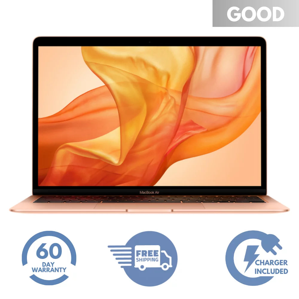 Pre-Owned Apple MacBook Air 13" 2018 Gold- i5 1.6GHz- 8GB - 128GB - Model Number MRE82LL/A (Fair)