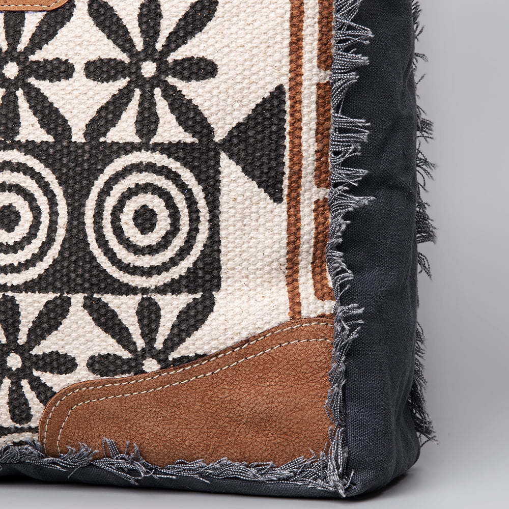 KB491  Upcycled Wool Upcycled Canvas Genuine Leather women bag western handbag purse