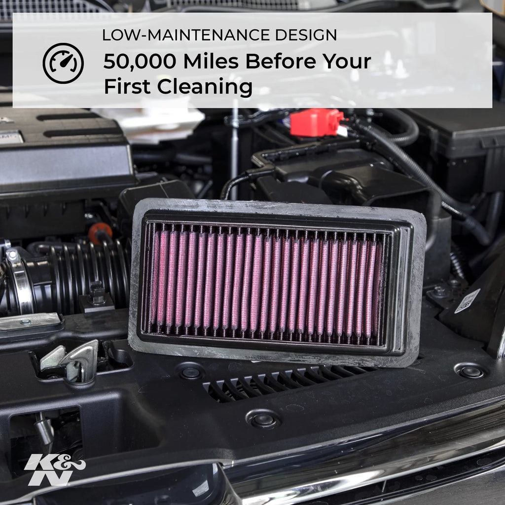 K&N Engine Air Filter: High Performance, Premium, Washable, Replacement Filter: 2013-2019 Chevy/Cadillac V6 (Impala, ), 33-2483